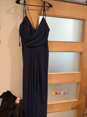 Hayley Paige Occasions Navy Blue Maxi Dress
